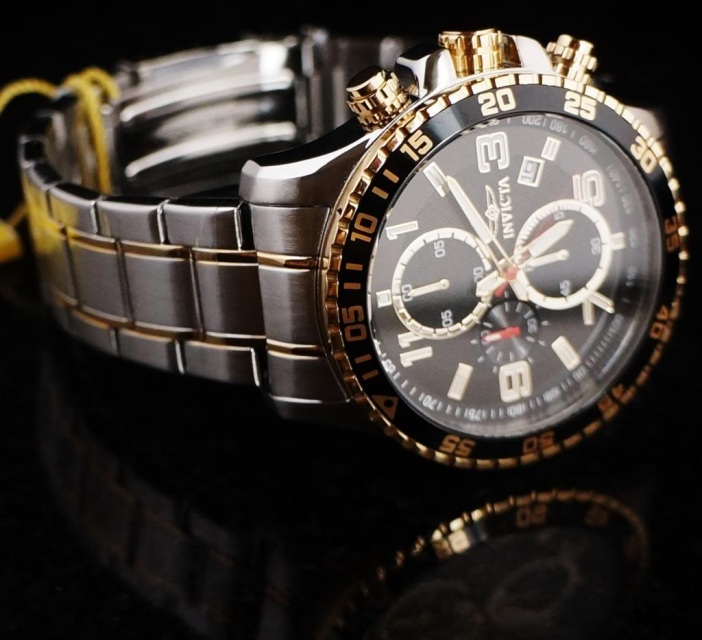 Invicta Specialty 14877 Chronograph 18k Rose GOLD Plated Two Tone 